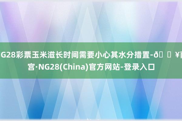 NG28彩票玉米滋长时间需要小心其水分措置-🔥南宫·NG28(China)官方网站-登录入口